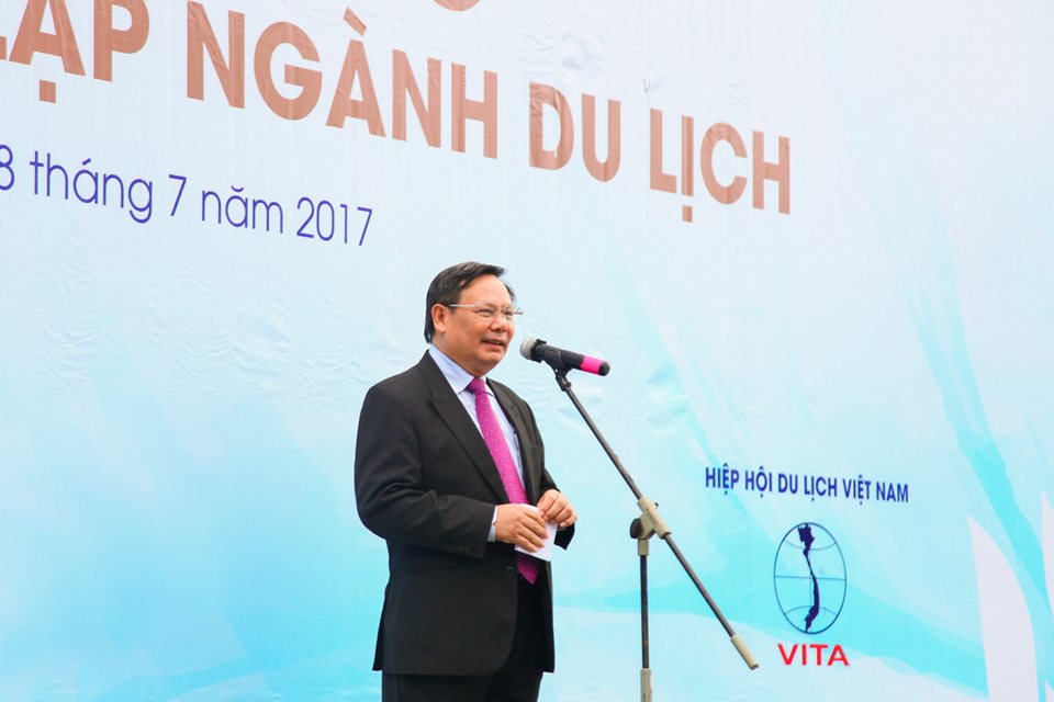 Tổng cục trưởng TCDL Nguyễn Văn Tuấn phát biểu tại buổi lễ